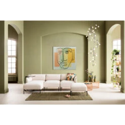 Schilderij Gezicht Lijnen -Meubelverkoop kare design art face pastell schilderij gezicht lijnen 04