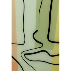 Schilderij Gezicht Lijnen -Meubelverkoop kare design art face pastell schilderij gezicht lijnen 07