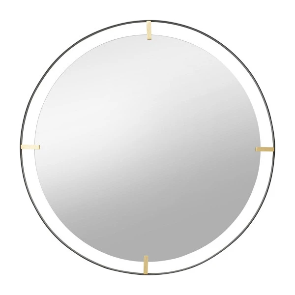 Ronde Spiegel Zwart Goud 90 Cm 3 Ronde Spiegel Zwart Goud 90 Cm