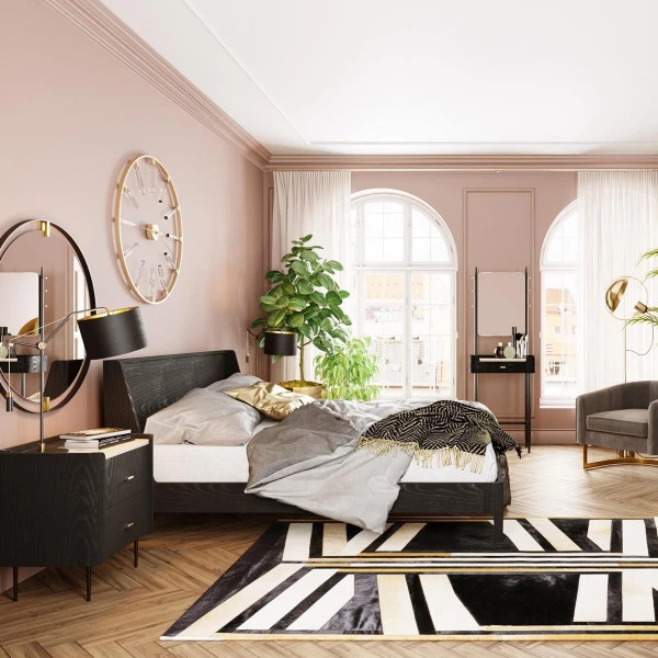 Ronde Spiegel Zwart Goud 90 Cm 5 Ronde Spiegel Zwart Goud 90 Cm - Afbeelding 3