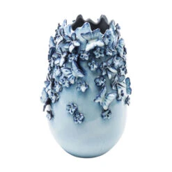 Blauwe Vaas Met Vlinders