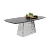 Ovale Eettafel Zilver Zwart -Meubelverkoop kare design caldera ovale eettafel zilver zwart 02