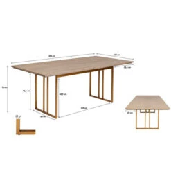 Design Eettafel Hout Met Koper -Meubelverkoop kare design cesaro design eettafel hout met koper 08 1