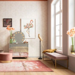 Fluwelen Halbankje Roze -Meubelverkoop kare design crossover fluwelen halbankje roze config 84086 008