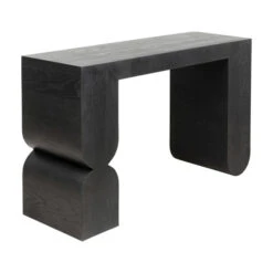 Sidetable Zwart Hout -Meubelverkoop kare design curve black sidetable zwart hout 02
