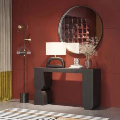 Sidetable Zwart Hout -Meubelverkoop kare design curve black sidetable zwart hout 03