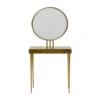 Gouden Kaptafel Met Ronde Spiegel