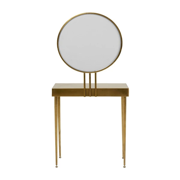 Gouden Kaptafel Met Ronde Spiegel 3 Gouden Kaptafel Met Ronde Spiegel