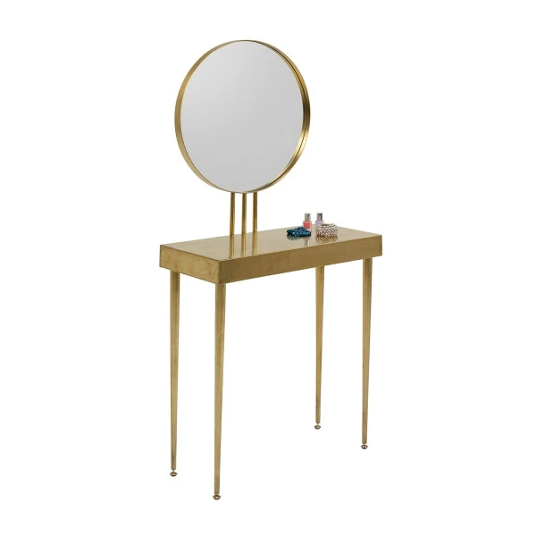 Gouden Kaptafel Met Ronde Spiegel 8 Gouden Kaptafel Met Ronde Spiegel - Afbeelding 6