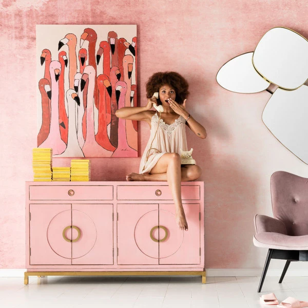 Schilderij Roze 6 Schilderij Roze - Afbeelding 4