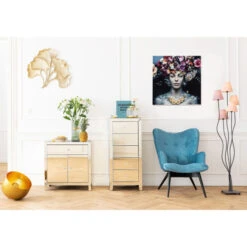 Glas Portret 11 Glas Portret -Meubelverkoop kare design flower art lady glas portret 04