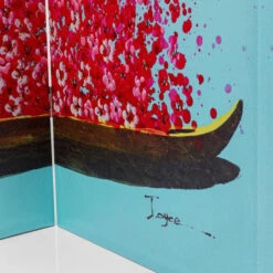 Kamerscherm Dubbelzijdig Schilderij -Meubelverkoop kare design flower boat vs flower girl kamerscherm dubbelzijdig schilderij 06