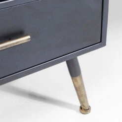 Wandkast Zwart Met Ribbelglas -Meubelverkoop kare design gomera wandkast zwart met koper 05