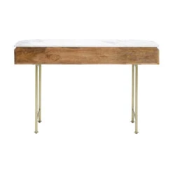 Sidetable Mangohout En Marmer -Meubelverkoop kare design grace sidetable mangohout en marmer 03