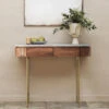 Sidetable Mangohout En Marmer -Meubelverkoop kare design grace sidetable mangohout en marmer 06