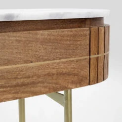 Sidetable Mangohout En Marmer -Meubelverkoop kare design grace sidetable mangohout en marmer 10