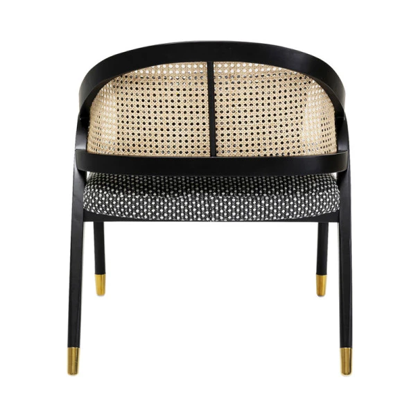 Retro Fauteuil Rotan Zwart 6 Retro Fauteuil Rotan Zwart - Afbeelding 4