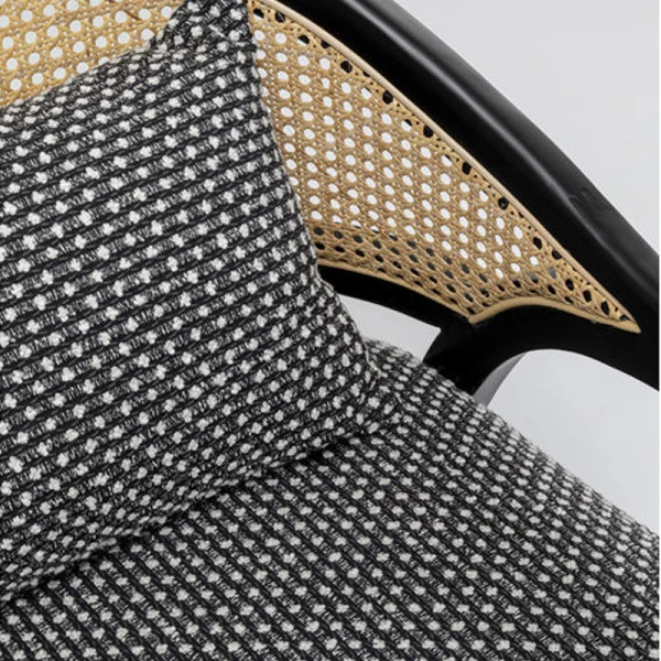 Retro Fauteuil Rotan Zwart 7 Retro Fauteuil Rotan Zwart - Afbeelding 5