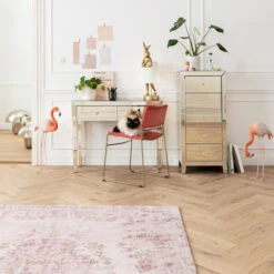 Vloerkleed Roze -Meubelverkoop kare design kelim ornament powder vloerkleed roze 05