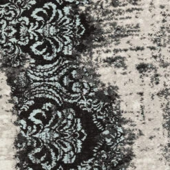 Vloerkleed -Meubelverkoop kare design kelim ornament turquoise vloerkleed 04