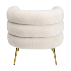 Ronde Fauteuil Boucle Wit -Meubelverkoop kare design livelli ronde fauteuil boucle wit 05