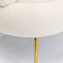 Ronde Fauteuil Boucle Wit -Meubelverkoop kare design livelli ronde fauteuil boucle wit 08