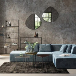 Laag Wandrek Staal Met Glas 18 Laag Wandrek Staal Met Glas -Meubelverkoop kare design loft laag wandrek staal met glas 05 1