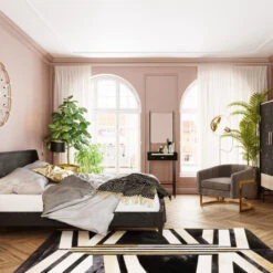 Zwarte Design Kaptafel Met Spiegel -Meubelverkoop kare design milano zwarte design kaptafel met spiegel 09