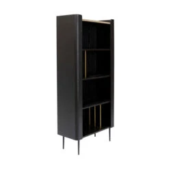 Zwarte Design Vakkenkast -Meubelverkoop kare design milano zwarte design vakkenkast 02