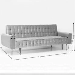 Gecapitonneerde Bank Retro -Meubelverkoop kare design milchbar 3 zitsbank 07