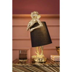 Meubelverkoop -Meubelverkoop kare design monkey gold aaplamp goud met zwart 01