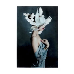 Glas Schilderij Duiven