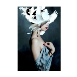 Glas Schilderij Duiven -Meubelverkoop kare design mother of doves glas schilderij duiven 02