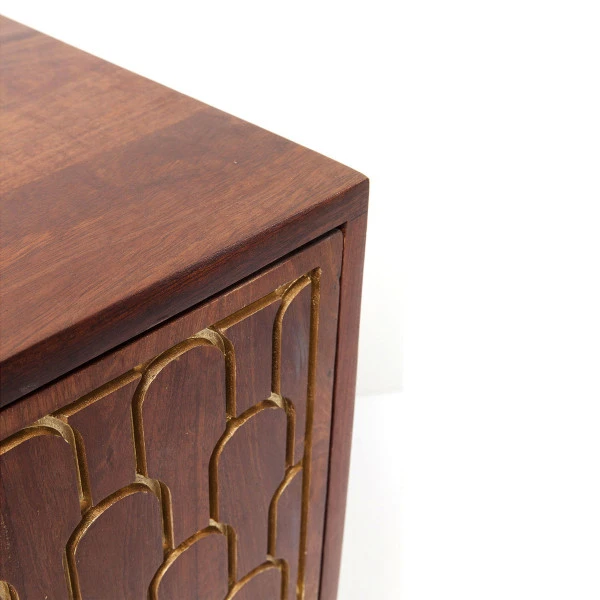 Mangohouten Tv-meubel Goud 10 Mangohouten Tv-meubel Goud - Afbeelding 8