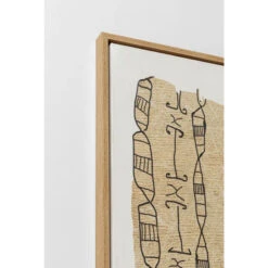 Schilderij Beige 50x150 Cm -Meubelverkoop kare design native spirals schilderij beige 50x150 cm 04