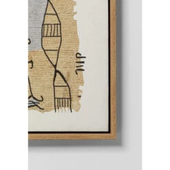 Schilderij Beige 50x150 Cm -Meubelverkoop kare design native spirals schilderij beige 50x150 cm 05