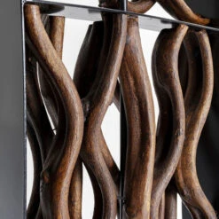 Zwarte Vloerlamp Met Hout -Meubelverkoop kare design nature wave zwarte vloerlamp met hout 09