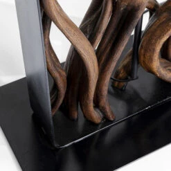 Zwarte Vloerlamp Met Hout -Meubelverkoop kare design nature wave zwarte vloerlamp met hout 10