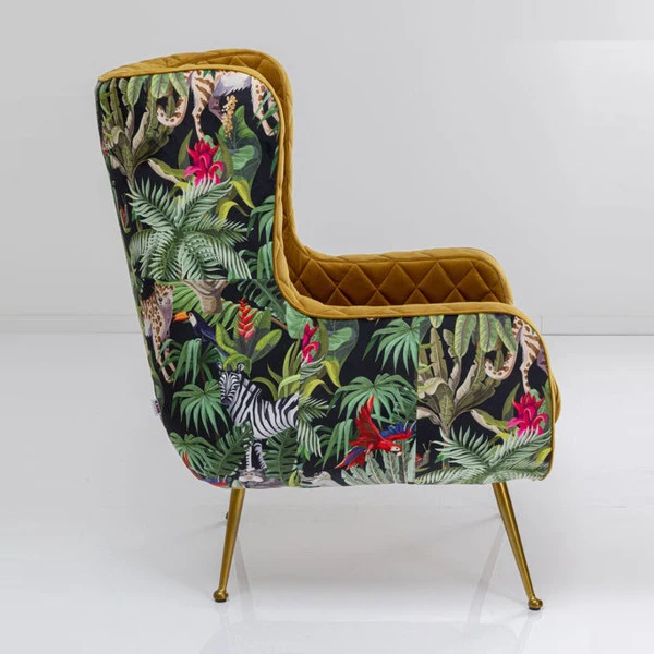 Okergele Fauteuil Jungle 5 Okergele Fauteuil Jungle - Afbeelding 3