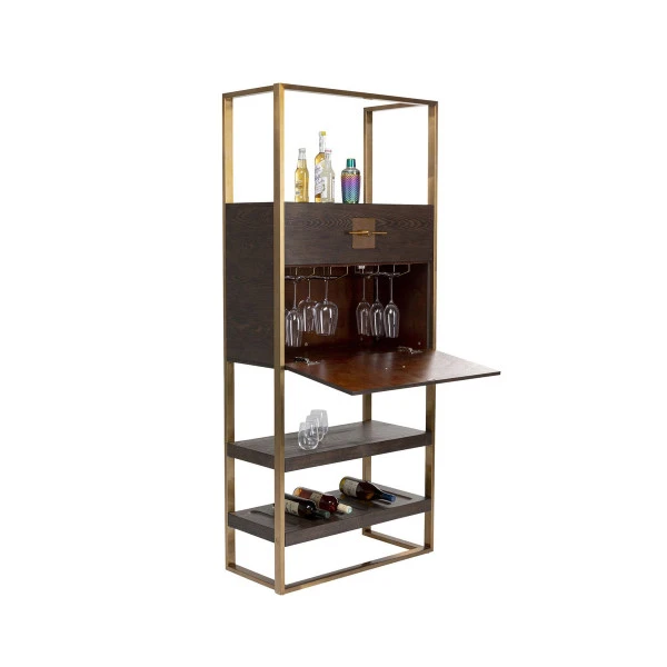 Hoge Drankenkast Donker Hout 6 Hoge Drankenkast Donker Hout - Afbeelding 4