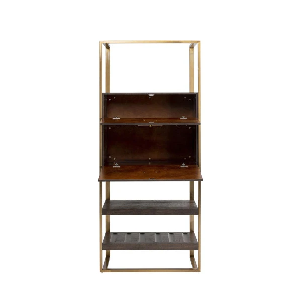 Hoge Drankenkast Donker Hout 7 Hoge Drankenkast Donker Hout - Afbeelding 5