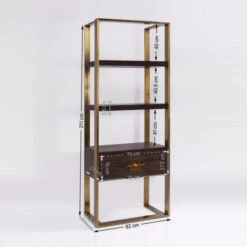 Open Wandkast Messing Met Hout -Meubelverkoop kare design osaka open wandkast messing met hout 83877 008