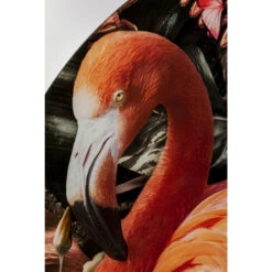 Rond Schilderij Glas -Meubelverkoop kare design proud flamingo rond schilderij glas 03