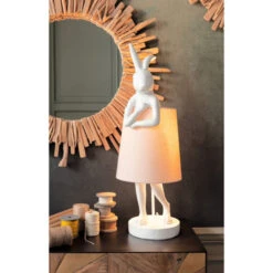 Lamp Konijnfiguur Wit -Meubelverkoop kare design rabbit white lamp konijnfiguur wit 01