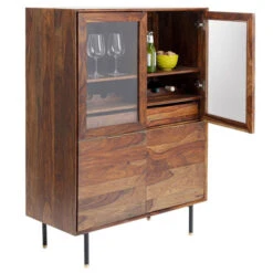 Wijnkast Van Sheesham En Glas -Meubelverkoop kare design ravello wijnkast van sheesham en glas 09