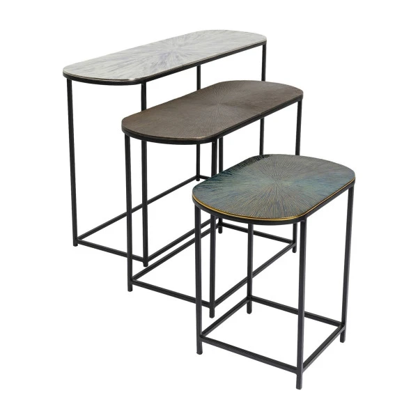 Ovale Sidetable-set Metaal 5 Ovale Sidetable-set Metaal - Afbeelding 3