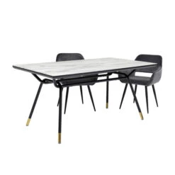 Retro Eettafel Marmer Look -Meubelverkoop kare design south beach retro eettafel met marmer 02