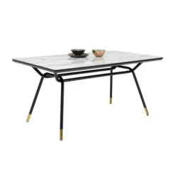 Retro Eettafel Marmer Look -Meubelverkoop kare design south beach retro eettafel met marmer 05
