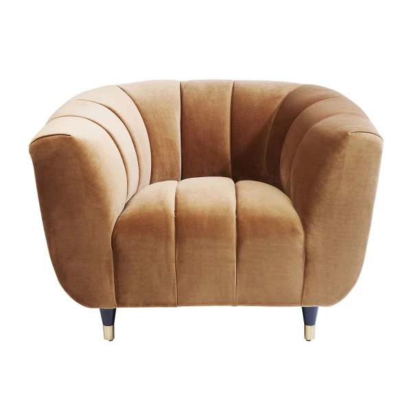 Grote Fauteuil Fluweel Honing 4 Grote Fauteuil Fluweel Honing - Afbeelding 2