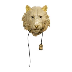 Gouden Tijger Wandlamp -Meubelverkoop kare design tiger head gouden tijger wandlamp 03